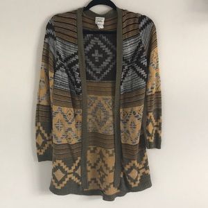 Aztec printed cardigan